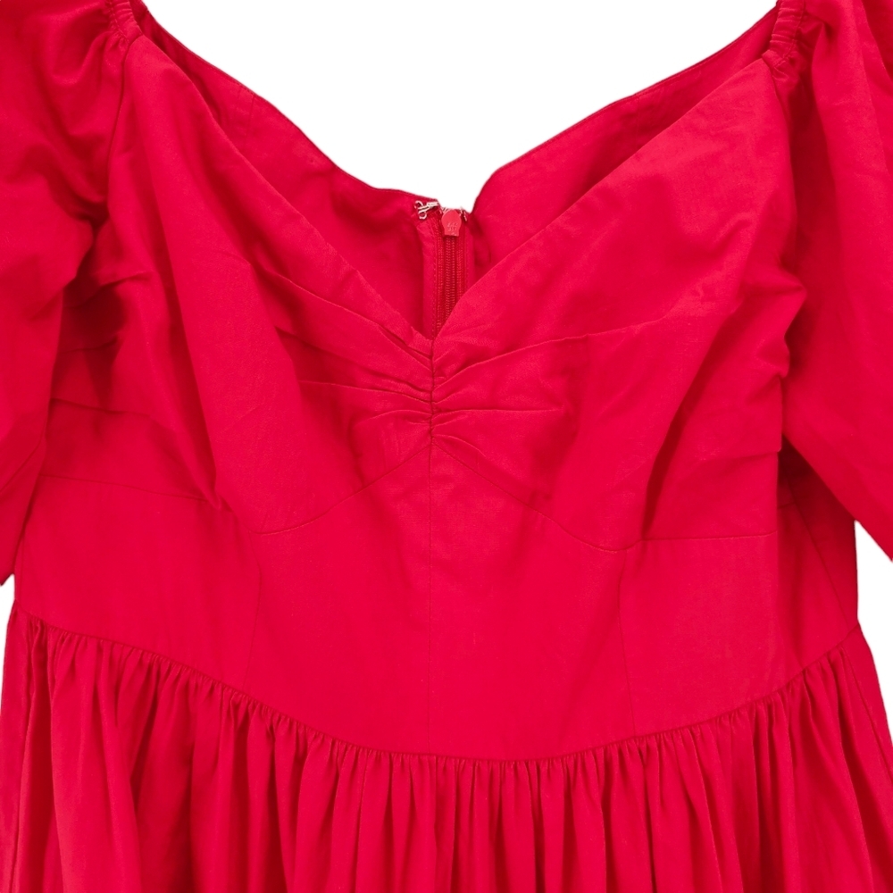Atsu off the shoulder Puff Sleeve Midi Dress - Picture 6 of 11